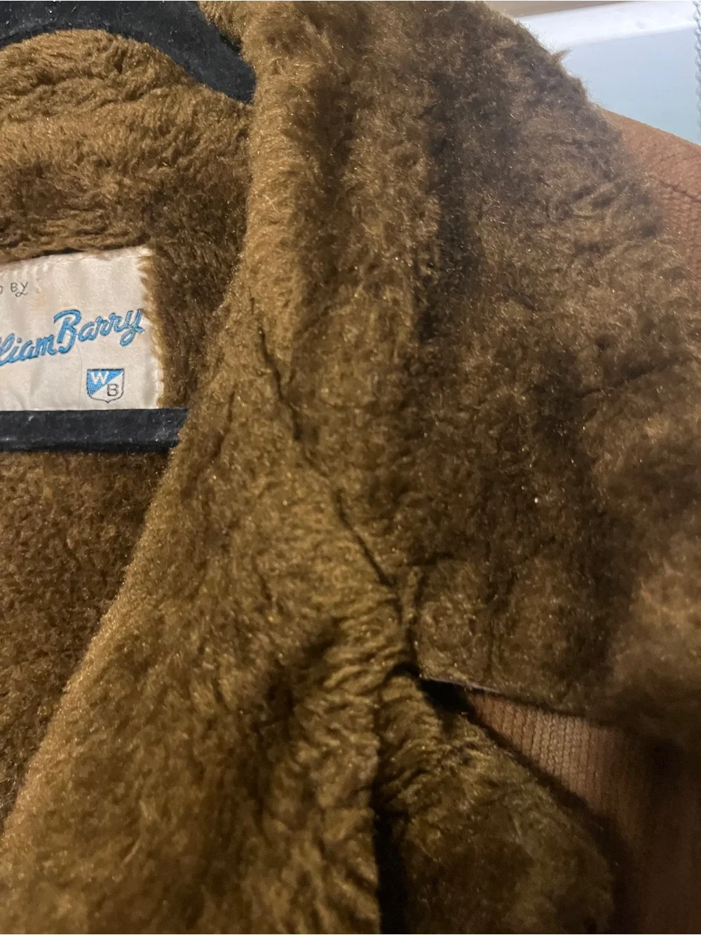 William Barry Men's Tan/Brown Corduroy Sherpa Jacket